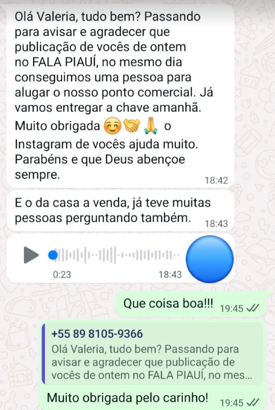Vaga preenchida após divulgação no Falaí Piauí